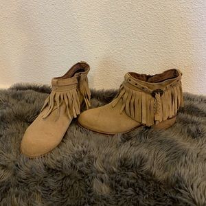 Fringe booties